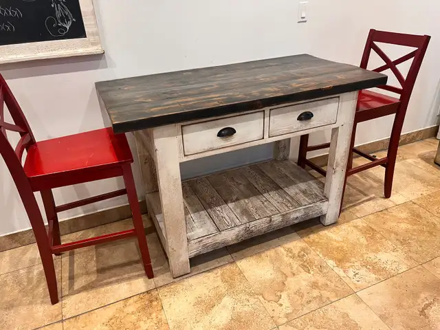 Kimberly Jackson island butcher block style rustic table in Dining Tables & Sets in City of Toronto - Image 5