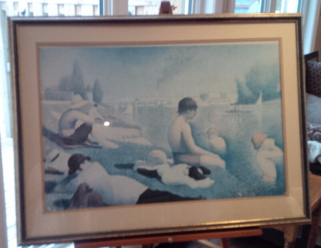 Repro of 1883 "Bathers at Asnieres" French Artist Georges Seurat in Arts & Collectibles in Kitchener / Waterloo