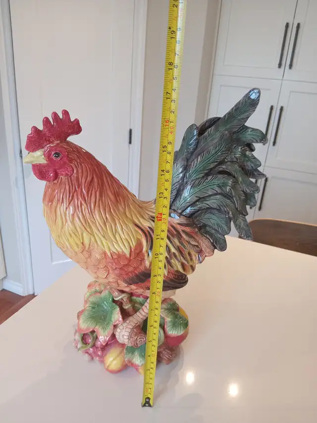 Fitz and Floyd Country Gourmet Rooster Figurine Centerpiece 17" in Home Décor & Accents in Calgary - Image 9