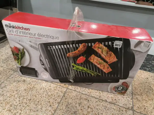  Brand New Boxed Thinkkitchen 15" Electric Indoor Smokeless Gr in Security Systems in City of Montréal - Image 4