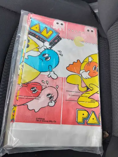 early 80s sealed pacman table cloth , View more