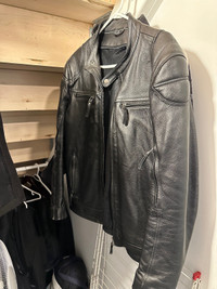 Manteau jacket moto cuir (Dimitri)