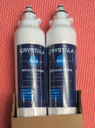 Crystala Filters LT800P Refrigerator Water Filter pack of 2, View more