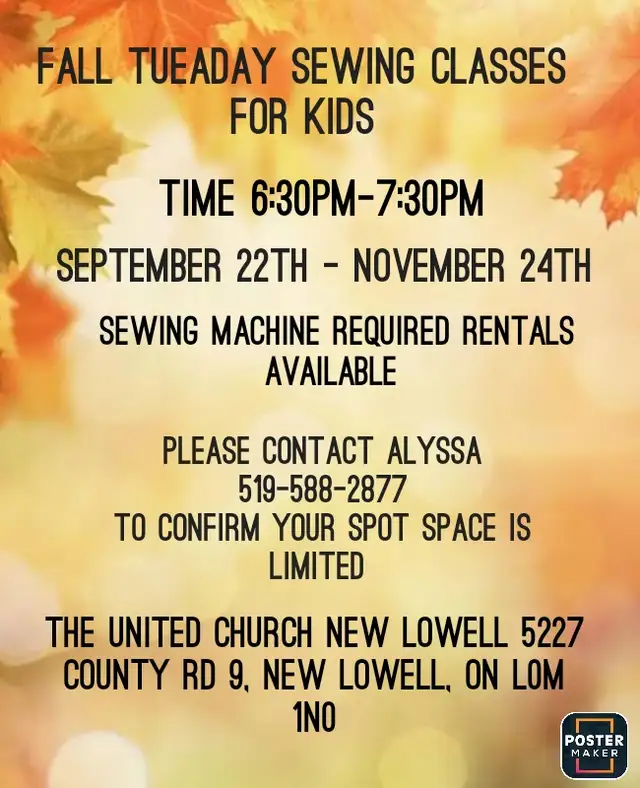 weekly sewing classes 