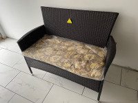 Wicker Loveseat with Cushion 