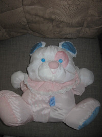 Vintage Fisher Price Puffalump Bear Puppy Dog Plush Baby Lovey