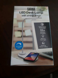Brand new in box Sarina LED desk Lamp w/wireless charger