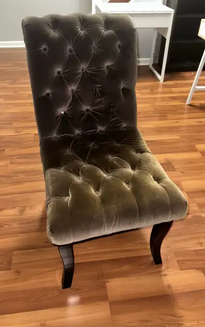 Velvet Tufted Accent Chair, View more