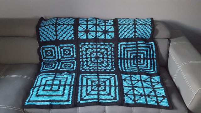 Blue and Black Blanket; Target; Criss Cross in Home Décor & Accents in North Bay