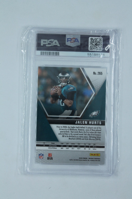 NFL Jalen Hurts Mosaic Rookie Card - Eagles - PSA 9 in Arts & Collectibles in Chatham-Kent - Image 2