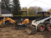 excavating, grading, landscaping