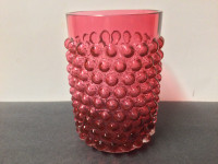 Cranberry Glass Hobnail Pattern Tumbler c1890s