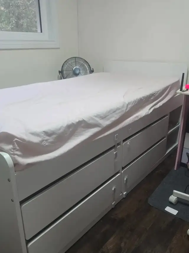 IKEA SLÄKT Twin Bed Frame w/+4 Storage in Beds & Mattresses in Kitchener / Waterloo - Image 2