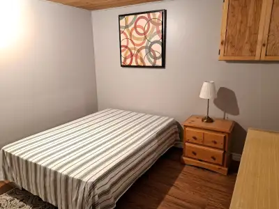 We are renting a furnished Bsmt suite with a separate entrance. Ideally suited for a professional. L...