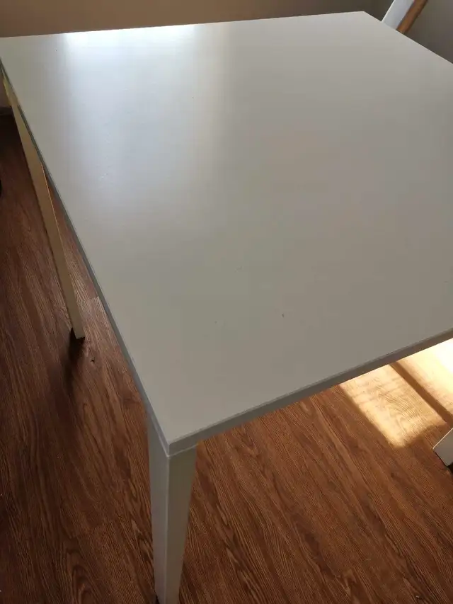 Ikea white metal table(74*74cm) in Dining Tables & Sets in Moncton - Image 3