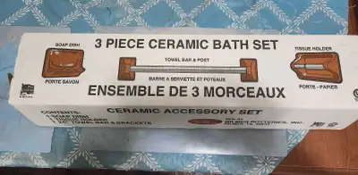 White Gilmer Potteries Ceramic Bath Set, View more