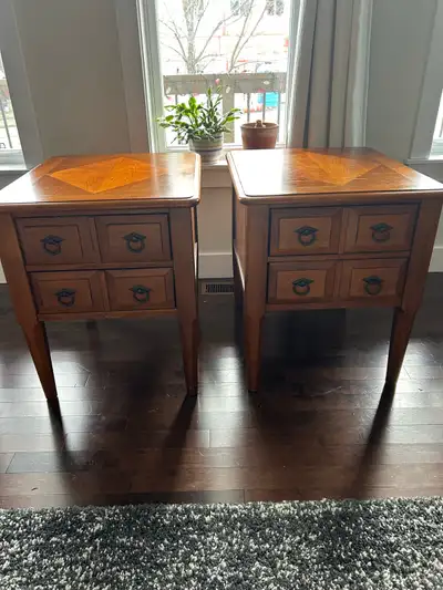 Solid wood end tables (set of 2), View more