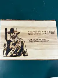 Red Dead Redemption 2 Arthur Morgan quote wood burning 