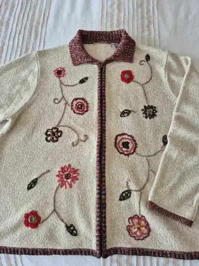 Vintage embroidered sweater, View more