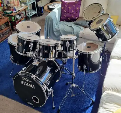 Tama Imperialstar drum kit and hardware, View more