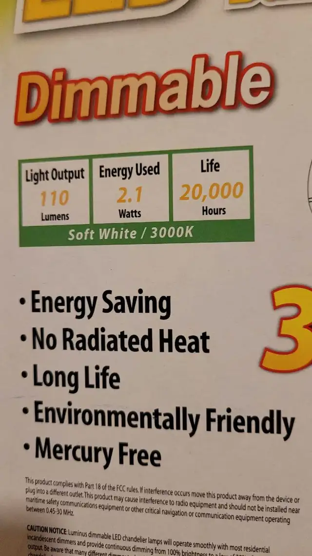 LED Chandelier Light Bulbs in Indoor Lighting & Fans in Kawartha Lakes - Image 5