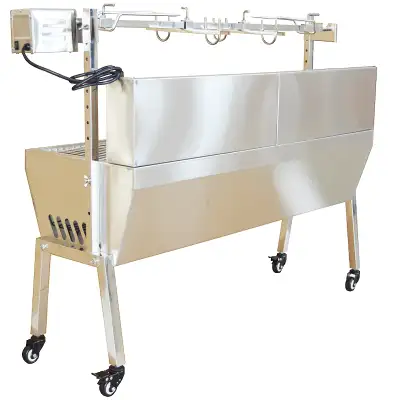 Item number: 251118 46" Stainless Steel Grill Roaster BBQ Spit Roaster Manual/Electric 110V 251118 -...