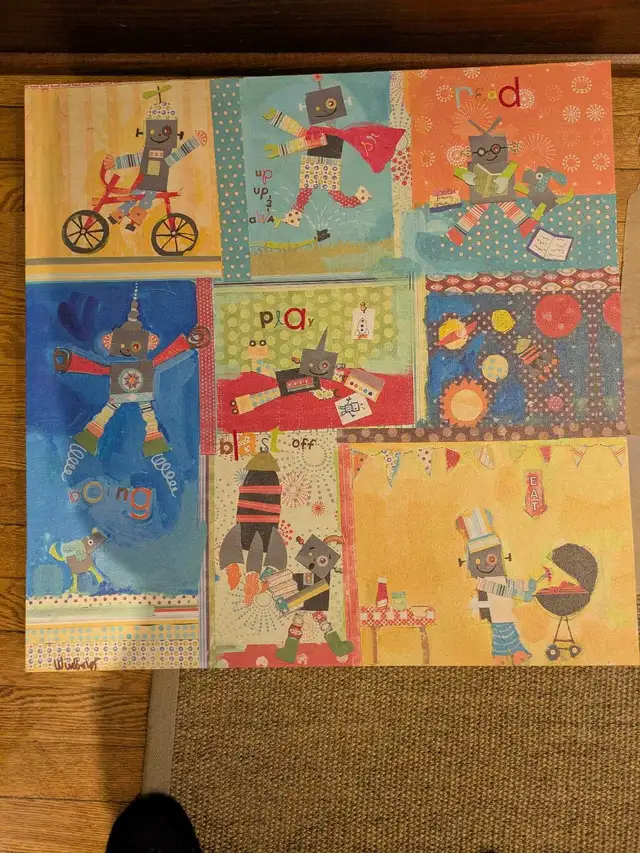 Robot wall art - great for kids room in Home Décor & Accents in Ottawa - Image 3