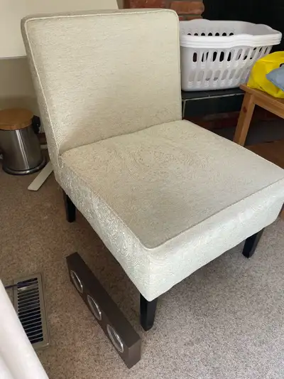 armless accent chair, View more