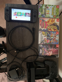 Nintendo Switch(All accessories) and some games 
