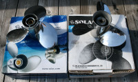 2 Stainless Propellers for Outboards new in box
