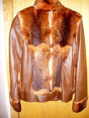 Genuine Lamb leather jacket rabbit fur dans Femmes - Hauts et vêtements d'extérieur  à Ville de Montréal - Image 2