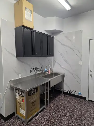 4 X 8 FT, 3mm Wall Sheets Looks like Marble, Porcelain Quartz Slab. 100% waterproof, very high quali...