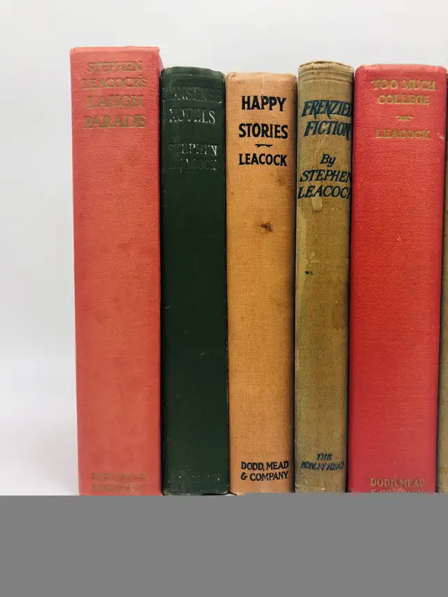 Antique Collection of Stephen Leacock books circle early 1900s in Fiction in Oshawa / Durham Region - Image 3