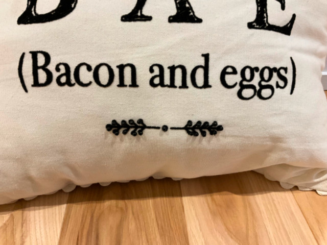 Brand New Throw Pillow BAE (Bacon And Eggs) By Urban Loft in Home Décor & Accents in Barrie - Image 3