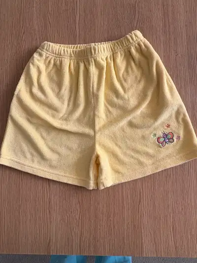 New Girls' Yellow Terrycloth Shorts, View more