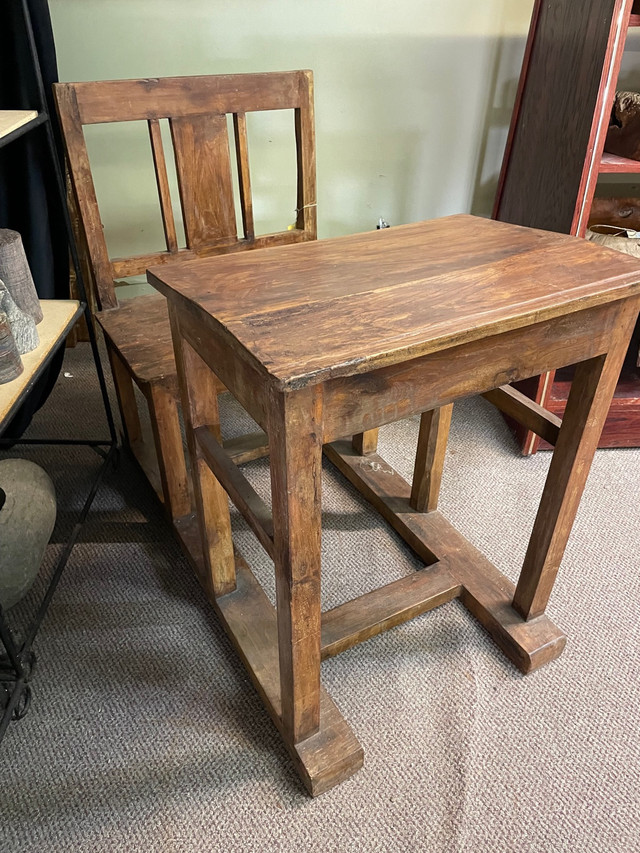 Antique style desk & chair - one piece  in Desks in North Bay - Image 2