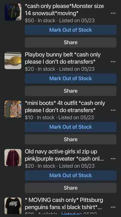 MOVING Prices listed in the adds Posted , View more