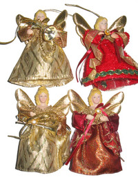 Lot de 4 anges de Noël