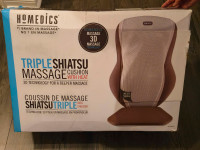 USED Homedics Triple Shiatsu Massage Cushion with Heat for sale.
