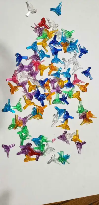 Antique Ceramic christmas tree dove plastic light clips 50 available $1 each Or take them all $20 22...