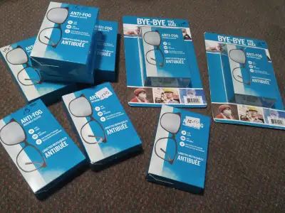 ANTI FOG CLOTHS 10 PACK - in box - SPECIAL-$10.00 for 2 Boxes, View more