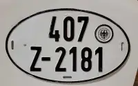 German export license plates set