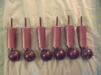 6 wooden furniture legs with castors, View more
