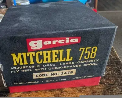 vintage Garcia Mitchell 758 fly fishing reel with original box , View more