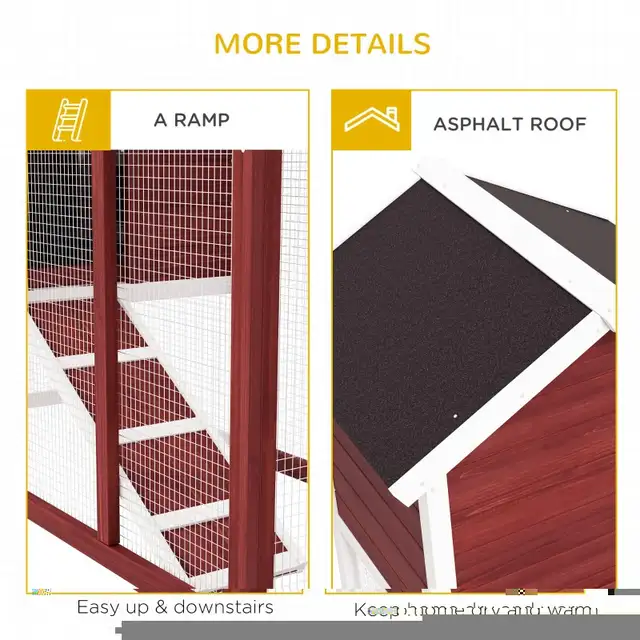 Brand new PawHut 48" Weatherproof Wooden Rabbit Hutch in Arts & Collectibles in Markham / York Region - Image 9