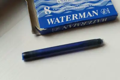 I have two boxes of vintage Waterman Ink Cartridges. The box of black ink contains 8 large size stan...