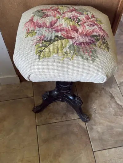 Vintage cast iron Piano Stool, View more