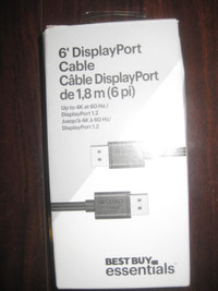 Best Buy Essentials 6ft. 4K Ultra HD Display Port Cable. Connect