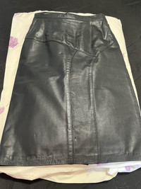 Ladies Black Leather Skirt