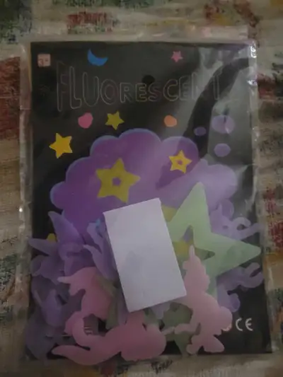 glow in the dark unicorn-themed fluorescent wall stickers., View more